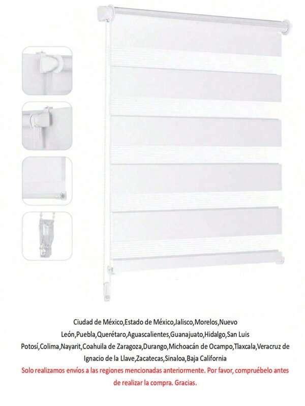 Persiana Doble Capa 80x180 Cm,60*180Cm,100*180Cm Enrollable
