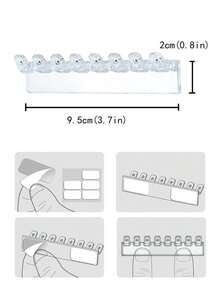 项链、手链、耳环、戒指首饰收纳架，透明壁挂式展示架，适用于梳妆台、镜柜，多功能挂钩，首饰收纳挂钩，适用于宿舍、夏季收纳整理、返校礼物 - 彩色 - 查看 9