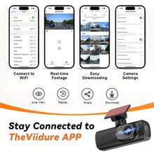 Cámara de salpicadero 4K WIFI Ultra HD, compatible con hasta 256GB, pantalla IPS de 3.73", sensor G incorporado, ángulo de visión de 170°, monitoreo de estacionamiento las 24 horas, rango dinámico amplio, visión nocturna, cámara frontal HD, grabación en bucle, compatible con 256GB, incluye tarjeta de memoria de alta velocidad de 64GB, cámara de salpicadero para automóvil, cámara de salpicadero para smartphone, video de alta calidad