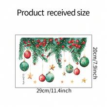 圣诞叶装饰马桶贴纸，马桶水箱贴花 - 彩色 - 查看 8