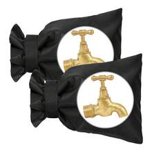 2pcs Faucet Covers For Winter Frost Protection, 20cm X 15cm - Black - View 3