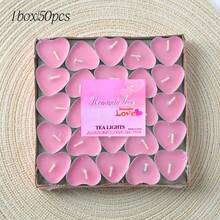9pcs/50pcs Heart-Shaped Scented Candles, Suitable For Proposal, Mother's Day, Valentine's Day, Birthday, Autumn/Winter, Various Festivals, Anniversary, Friend Gifts. Natural Wax, Unscented Mini Candles, Romantic Proposal Birthday Home Decor, Also Suitable For Valentine's Day, Proposal, Romantic Dinner, Wedding, Mother's Day Gift, Valentine's Day Decoration - Multicolor - View 21