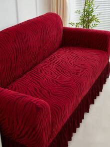 1pc Jacquard Skirt Style Elastic Sofa Cover Thicken Anti-Slip Sofa Slipcovers For Living Room Bedroom Outdoor Sofa Protection Pet Stain Prevention 4-Season Sofa Seat Cushion Cover For L-Shaped Single Seat Recliner And 1/2/3/4 Seater Sofas Autumn Home Decor Sofa Throw Cover All Seasons Easy To Install And Remove