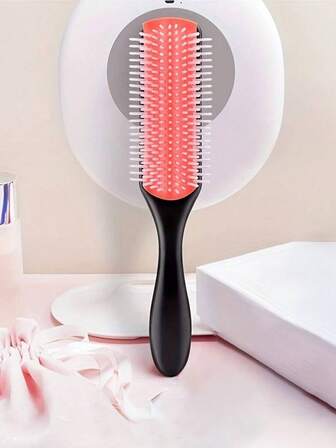 1 Adet Saç Şekillendirme Fırçası, 9 Sıralı Saç Fırçası, Saç Derisi Masajı, Saç Açıcı, Pürüzsüz Saçlar İçin, Çıkarılabilir Tasarım, Islak Kalın veya Kıvırcık Saçları Ayırma, Şekillendirme ve Belirginleştirme İçin