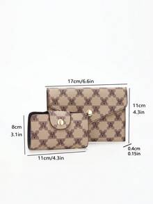 This Year's Popular Mother-Daughter 3 Pieces Set Bag, Classic Large Capacity Women's Casual Handbag, High-End Elegant Women's Jacquard Bag - Brown - View 5