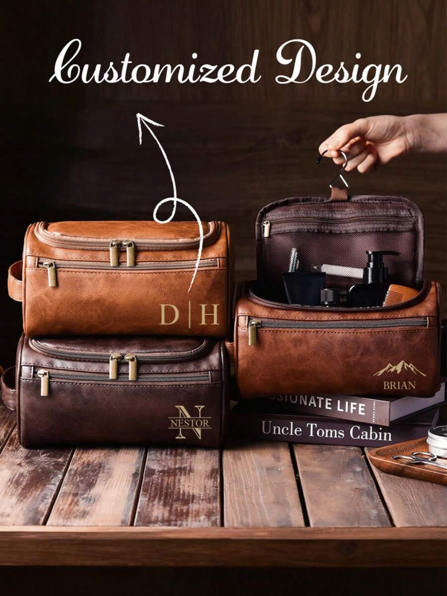 حقيبة أدوات التجميل الجلدية المخصصة للرجال مقاومة للماء، حقيبة أدوات التجميل الجلدية المخصصة للرجال من جلد البولي يوريثان، حقيبة غسيل جلدية كبيرة السعة للرجال المخصصة، حقيبة أدوات التجميل الجلدية المخصصة للرجال للسفر، حقيبة غسيل جلدية للرجال مطبوع عليها، حقائب أدوات التجميل الجلدية المخصصة والمطبوعة للرجال، طقم سفر جلدي منقوش، هدايا رجل العريس، هدايا سنوية، حقائب أدوات التجميل للسفر، إكسسوارات جلدية