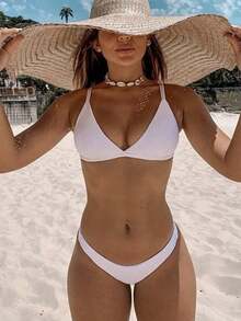 Women's Hang Glider Bikini In Suplex - White - View 1