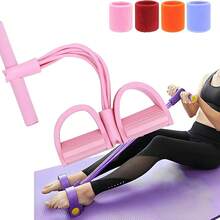 Resistance Training Rope, 2025 New 21 Resistance Bands-8 Tube Pedal Ankle Puller, Pedal Ankle Puller Resistance Bands, Multifunction Pedal Resistance Band For Sit Ups - Màu tím - Xem 1