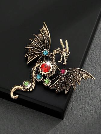 1 Stück modische vintage Leoparden-förmige Brosche, im europäischen und amerikanischen Retro-Stil, geeignet für den täglichen Straßenanzug von Männern