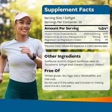 Vita Spark Vitamin D3 K2 - Liposomal Bone Vitamins Supplement, 5000IU D3, 100mcg K2 MK7 &Amp; Magnesium For Women And Men | Supports Bone, Teeth, Heart, Immune And Vascular Health*, 30 Days Mini Softgels - Flavor NameB - 查看 2