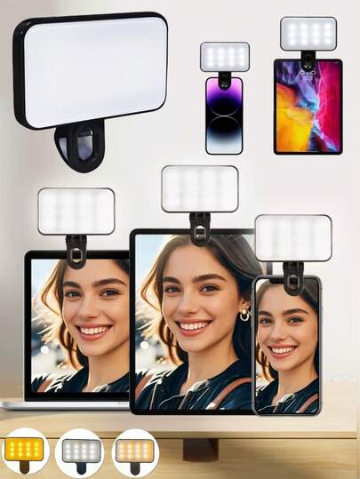 1 件便携式 LED 自拍环形灯，带 USB 充电，3 种照明模式，便携式照明，照片美容光环灯，直播剪辑灯自拍灯，适用于直播、视频会议照明、摄影和视频、迷人礼物、指甲修剪、睫毛延长