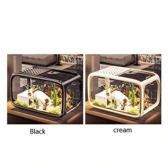 鱼缸，营造自然美感，通透高透视，坚固耐用，设有不易破碎的保护边，可配梯子模拟自然，更精准还原自然