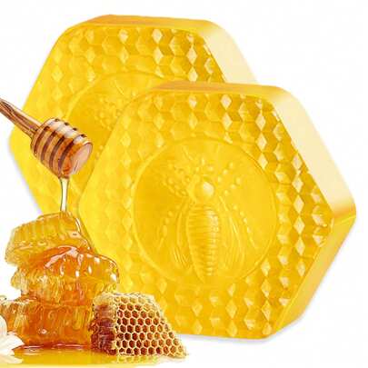 Mydło oczyszczające Bee & Turmeric 100 g, delikatnie oczyszczające i odżywiające skórę ciała, komfortowe i odświeżające mydło do kąpieli