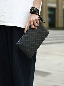 男士手提包，时尚信封包，男士手提包，男士手拿包，可容纳手机、平板电脑、车钥匙和其他杂物。内部设有银行卡和购物卡卡槽，简约时尚。 - 彩色 - 查看 14