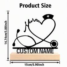 1pc Personalized Custom Name Heart Shaped Stethoscope/Bicycle/Camera/Guitar Wooden Sign Doctor Traditional Wall Mounted No Electricity Required Unique Personalized Bedroom Decor Handmade Durable Universal Perfect Christmas Gift Mother's Day Gift Father's Day Gift Wedding Gift Birthday Gift Housewarming Gift,Home & Living,Haunt Your Home,Souvenirs,Reusable,Adorable,High-Quality