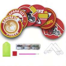 6pcs Diamond Painting Kits, Cartoon Pattern Theme DIY Diamond Art Coasters, No Cup Holder, Non-Slip Wooden Coasters, Suitable For Living Room, Office, Bar, Kitchen Or All Holiday Gifts - Multicolor - View 12