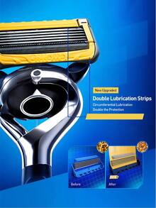 Gillette Fusion5 ProGlide Shield Razor (1 Handle, 5 Refills, Magnetic Stand) - Multicolor - View 2