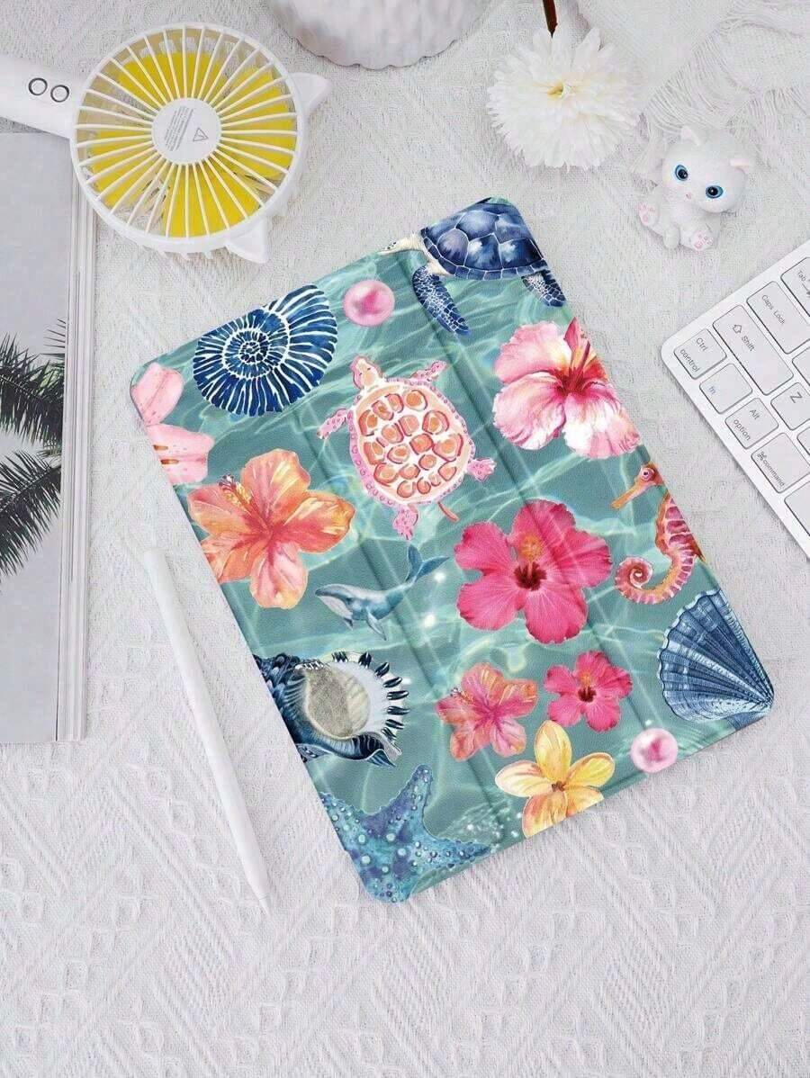 Marine Organism Junk Case Compatible With IPad 10.2 Inch 2021/2020 IPad 9th/8th Generation,Compatible With IPad A8 10.5 Inch 2022, Tab Cover,With Pen Holder,Supports Automatic Sleep/Wake Lid - Nhiều màu - Xem 1