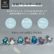Women Stud Earrings - Blue - View 3