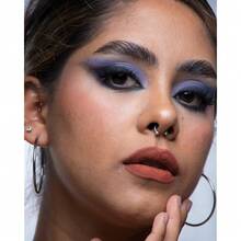 BLISI G23 Solid Titanium Eyebrow Piercing Jewelry, Gokd Black Rose Gold Silver Pink Rainbow Eyebrow Rings 16G Curved Barbell,Tiny Vertical Labret Lip Jewelry Rook Piercing Jewelry For Women And Men{Inchcolor_nameinch:Inch8pcsNosePiercing-Silverinch} - 8件銀色鼻環 - 查看 7