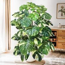65-83-103cm(40,55 Zoll) künstliche Blumen und Blätter Monstera Deliciosa Plastik Künstliche Pflanzen für Festlich Dekorative Heim- und Bürodekoration