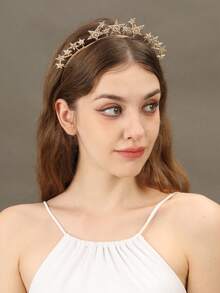 1pc Elegant Fashionable Luxury Star Headband, Princess Headdress Hair Accessory, Crown For Wedding, Party - Nhiều màu - Xem 4