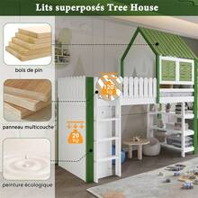 Kids Bed Frames, Headboards & Footboards - White+Green - View 6