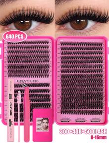 640 sợi mi giả D-Curl kiểu dáng tự nhiên, độ dày 10D+20D+30D+40D+50D, mi đen dày, hỗn hợp (phù hợp cho người mới bắt đầu). Tự nhiên & nhẹ nhàng, số lượng lớn, mi giả kiểu hoạt hình cổ điển, bền lâu, phù hợp sử dụng hàng ngày/tiệc tùng/đám cưới/Giáng sinh/lễ hội âm nhạc. Bao gồm keo dán mi, nhíp và cọ chải mi. Kích thước nhỏ gọn tiện mang theo. - Nhiều màu - Xem 4
