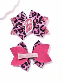 2 Stücke Glitzer Leoparden Muster Fischmaul Haarspangen, süß und Haaraccessoires, farbig und modisch, geeignet für den täglichen Gebrauch, Geschenk zum Schulanfang, Geburtstag, Halloween, Weihnachten, Neujahr