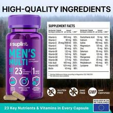 Multivitamin Supplement For Men | Complete Men's Complex With Vitamin A, C, D, E, B12, Zinc &Amp; More | Bone &Amp; Muscle Strength Vitamins | Reproductive, Activity &Amp; Immune Support Supplements | 60 Capsules - Trắng - Xem 3