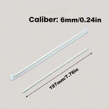 A Pack Of 100 Independent Paper Packaging Pure White Straws, With A Diameter Of 6mm/0.24in And A Length Of 197mm/7.76in, Convenient To Carry Out As Disposable Paper Straws. Thickened, Odorless, And Resistant To Soaking, It Is Suitable For Use In Restaurants, Family Gatherings, Wedding Parties, Campus Events, Business Receptions, And Party Events