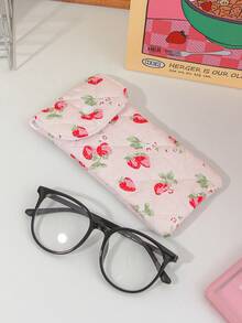 Túi đựng mỹ phẩm họa tiết dâu tây màu hồng, túi đựng mỹ phẩm du lịch cỡ lớn bằng mút xốp, túi đựng đồ đa năng, túi đựng kính mắt in hình dâu tây dễ thương, túi đựng đồ vệ sinh cá nhân cầm tay khi đi du lịch, hộp đựng bút chì xinh xắn, túi đựng cọ trang điểm tiện dụng, túi đựng băng vệ sinh mini. - Hồng - Xem 18