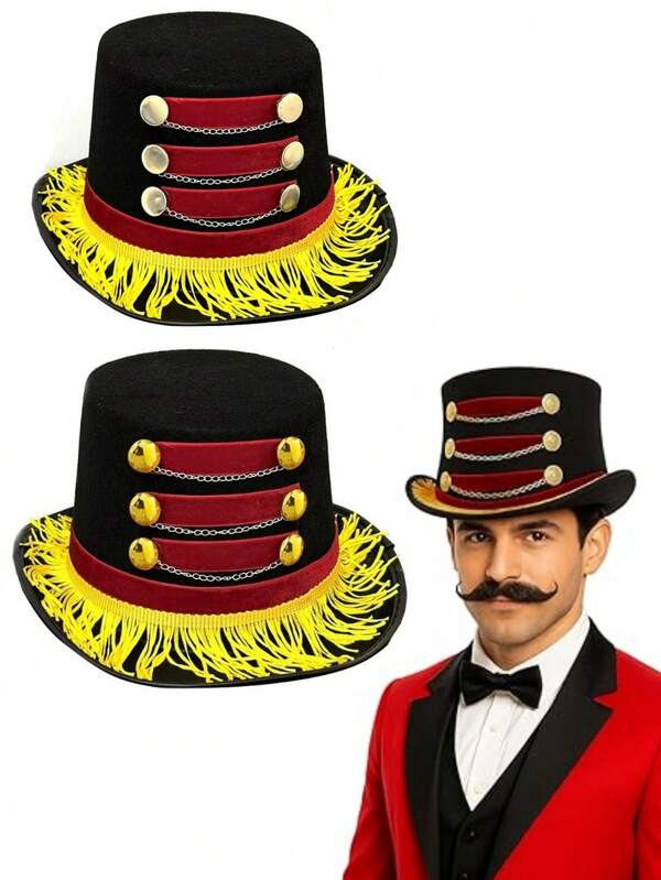 Adult Ringmaster Hat, Circus Costume Accessories, Perfect Gift For Female Tamer Costume, Lion Tamer Hat, Suitable For Masquerade Ball, Role Play, Theater Performance, Fashion Show Or Bold Personal Items As Theme Events, Great For Halloween