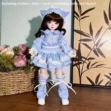 30厘米娃娃衣服时尚毛衣外套1/6 BJD娃娃服装套装漂亮秋冬风格休闲娃娃裙 - 彩色 - 查看 12