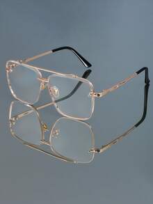 1 Kính râm thời trang gọng phi công đôi cổ điển retro, phong cách tối giản, đa năng, cao cấp, thường ngày, tiệc tùng, đường phố, sàn diễn - Nhiều màu - Xem 4