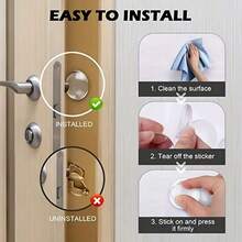 6Pcs High-Quality Thickened Transparent Self-Adhesive Shock-Absorbing Door Stopper | Noise Reduction And Easy Installation, No Scratches Or Damage To Walls, Suitable For Home And Office Use, Reusable Silicone Design - Trong suốt - Xem 6