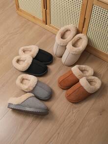 Women's Winter Casual Slippers, 4 Color Options, Comfortable Couple Indoor/Outdoor Slip-On Shoes, Lightweight & Warm, Multi-Color & Size Available