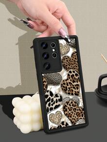 Chic Leopard Print Animal Pattern Heart Design Fashion Wild Phone Cover Luxury Aesthetic Anti-Scratch Accessory Y2K Style Compatible With Samsung Galaxy S25Ultra S25Plus S25 S24FE S24 S23 S22 S21FE S21Ultra Plus Note20 Note20Ultra A13 A14 A15 A16 A17 A33 A34 A35 A36 A52 A53 A54 Case - 酒紅色 - 查看 6