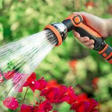 10 Pattern Multi Function Garden Hose Pipe Water Nozzle Spray Gun Comfort Handle - 黑色 - 查看 6