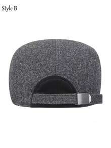 Winter Men's Beret Ear Protection Newsboy Cap Forward Hat - Multicolor - View 10