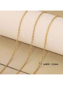 1-Meter 18k Gold, Various Styles Of 304 Stainless Steel Jewelry Chains, Diy Bracelets, Necklaces, Handcrafted Chains, Clothing Chains, Non-Fading Accessories, Fine Chains - Various Styles Of Chains - View 16