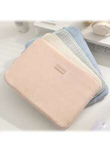 1 pièce Housse d'ordinateur portable de couleur atténuée, texture douce et lisse, convient aux ordinateurs portables de 14/15,6 pouces, idéal pour l'école, les voyages et le bureau