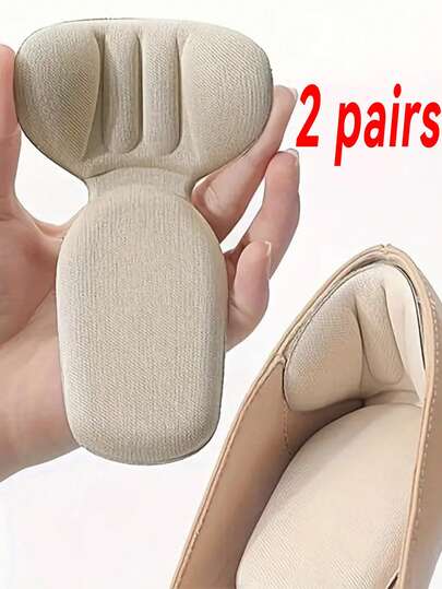 زوجان من أحذية المرأة ذات الكعب العالي المقاومة للانزلاق مع ملصقات الكعب لمنع الانزلاق، شكل T، رغوة نصف الحجم سميكة
