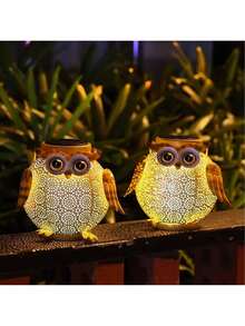 1pc Solar Powered Owl Night Light - Outdoor Waterproof LED Decorative Lamp, Featuring Adorable 3D Owl Sculpture Design, IP65 Waterproof & Dustproof, Automatic Dusk-To-Dawn Switch, Suitable For Garden, Yard, Pathway, Lawn And Patio, Ideal For Daily Lighting And Halloween/Christmas Holiday Decoration - Multicolor - View 4
