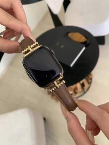 1条柔软皮革表带，兼容，女士运动风格，适用于38mm、40mm、41mm、42mm、44mm、45mm、46mm、49mm表盘尺寸，兼容 Series 10/9/8/7/6/5/4/3/2/1 SE Ultra。