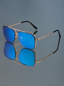 1 Kính râm thời trang gọng phi công đôi cổ điển retro, phong cách tối giản, đa năng, cao cấp, thường ngày, tiệc tùng, đường phố, sàn diễn - Nhiều màu - Xem 11