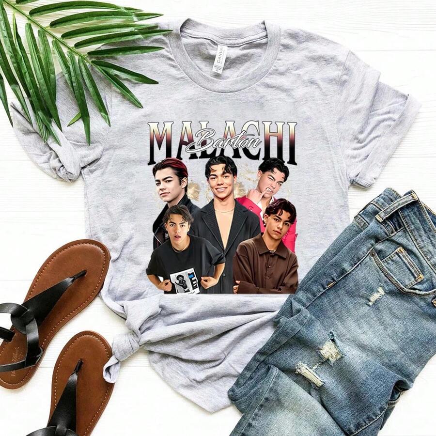 Vintage Malachi Barton T-Shirt Zombies Inspired Malachi Burton Victor Shirt Retro 90s Tee Hiphop Clothes Tv Show Merch Fans Gift - 灰色 - 查看 1