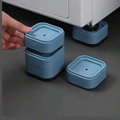 4pcs Anti Slip And Silent Furniture Pads, Suitable For Tables, Desks, Sofas, Cabinets, Beds, Adjustable Bed Lifting Pads For Bedroom Bed Legs, Stackable Square Lifting Pads, Lifting, Christmas