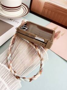 1 件一体式外壳膜，DIY 心形手柄带，适用于三星 Galaxy Z Flip 7、Galaxy Z Flip 7 FE、Galaxy Z Flip 6、Galaxy Z Flip 5、Galaxy Z Flip 手机壳，棕色 - 彩色 - 查看 11