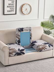 1 Stück Polyester Sofakissenbezug mit Muster, elastischer Sofabezug rutschfest, Sofaüberwürfe für Wohnzimmer, Schlafzimmer, Outdoor-Sofa, Schutz vor Haustierflecken, 4-Jahreszeiten Sofasitzkissenbezug für L-förmige Einzelsitze, Relaxsessel und 2/3/4-Sitzer Sofas, Herbst Heimdekoration Sofaüberwurf - Verschiedenfarbig - Übersicht 8